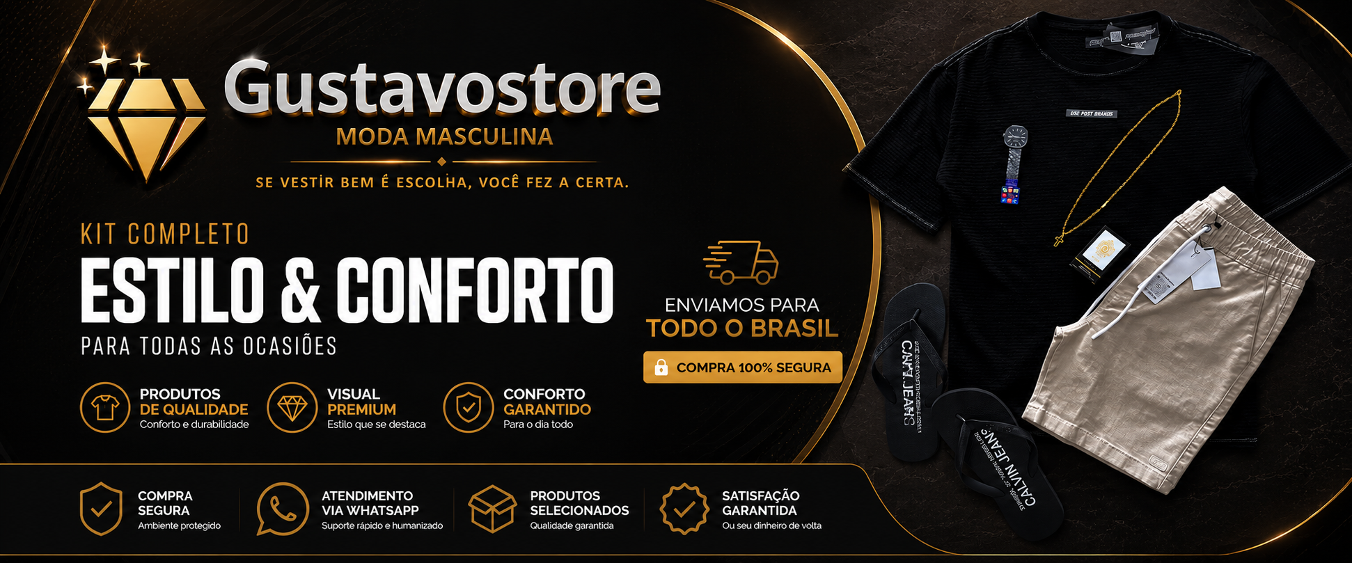 Banner Gustavo Store Moda Masculina