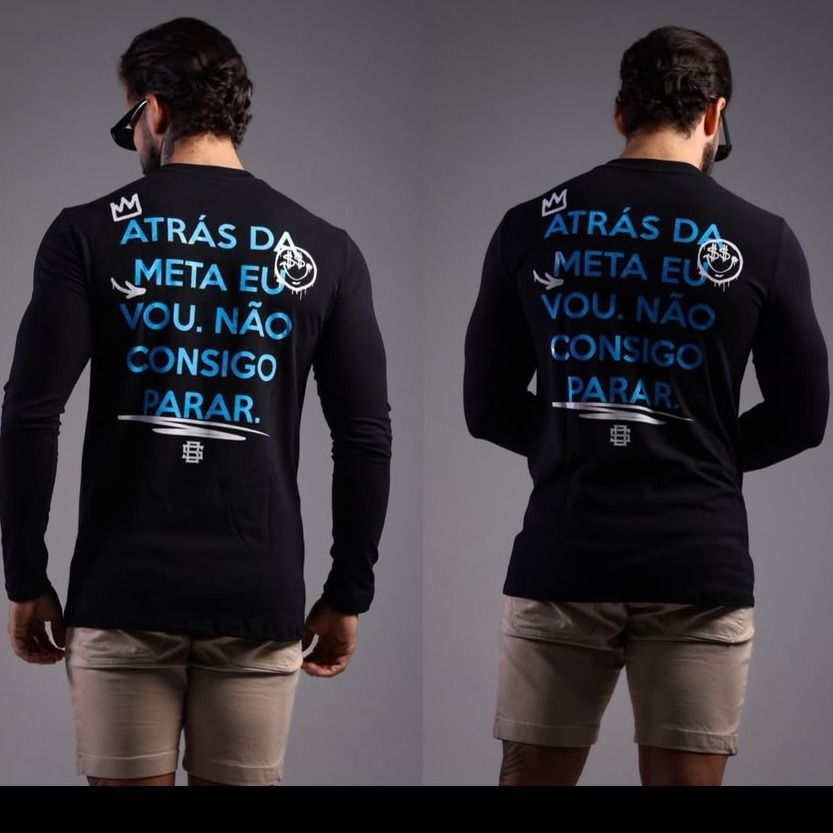 Camisa Black Style Manga Longa Original | Estilo e Qualidade Exclusiva