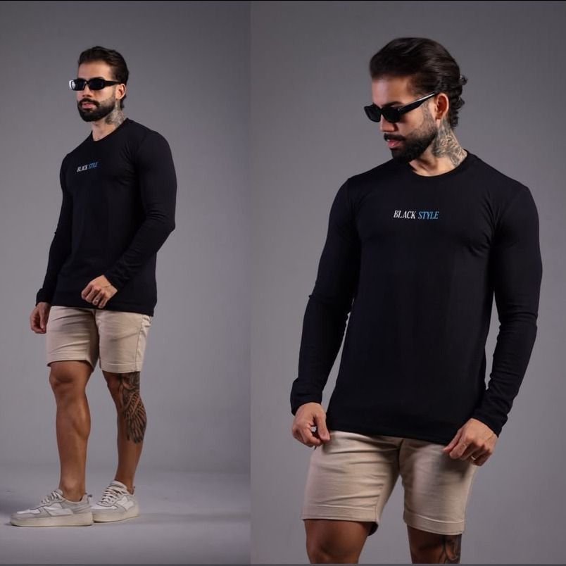 Camisa Black Style Manga Longa Original | Estilo e Qualidade Exclusiva